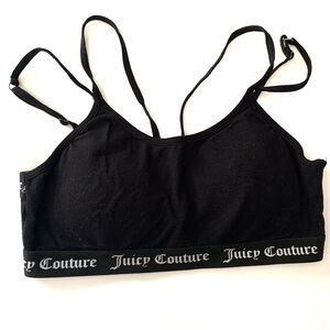 Juicy Couture Black Sports Bra Size Medium